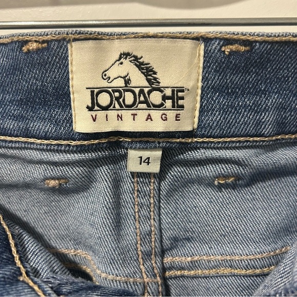 Y2K Jordache Vintage  Women's Blue Straight Leg Jeans High Waist Size 14 - Picture 6 of 9